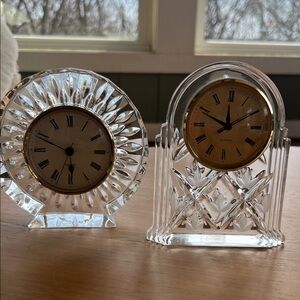 Bretagne and royal limited lead crystal mantle clocks